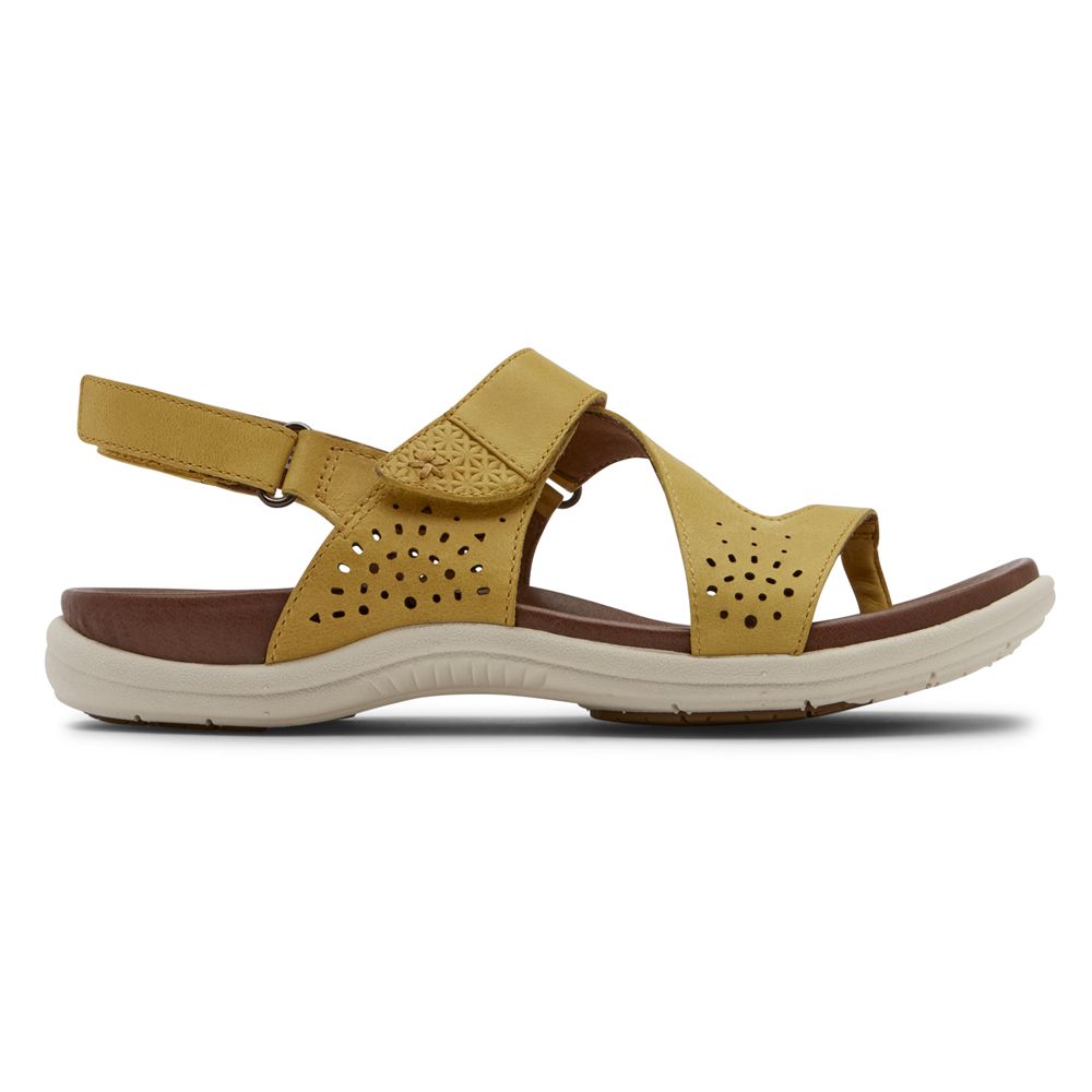 Rockport Canada Cobb Hill Rubey Thong - Womens Sandals Yellow (AYC239165)